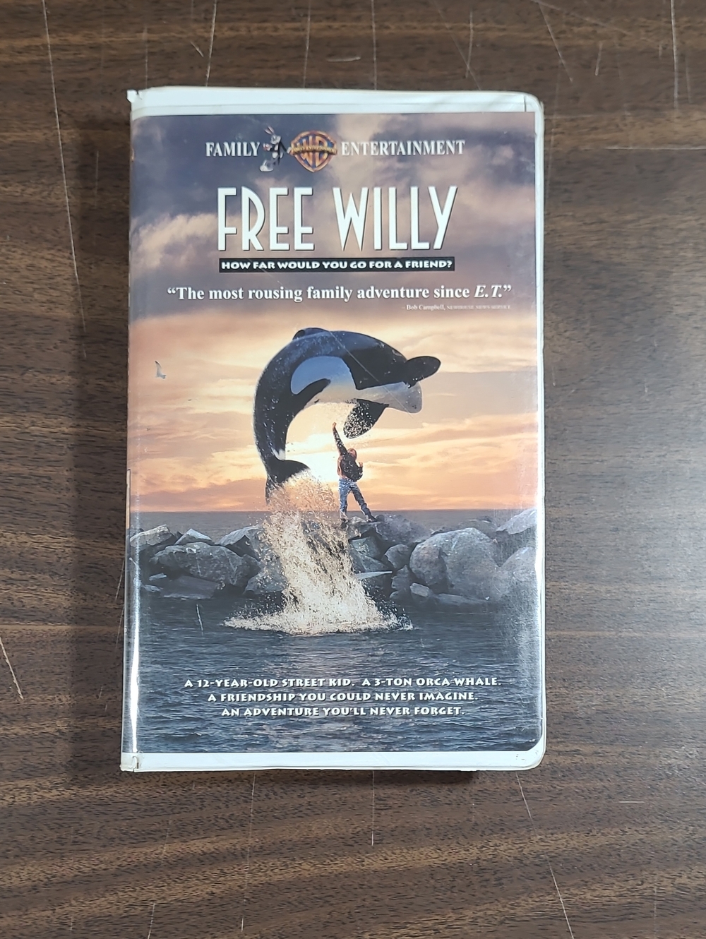 Free Willy VHS Movie in Clamshell